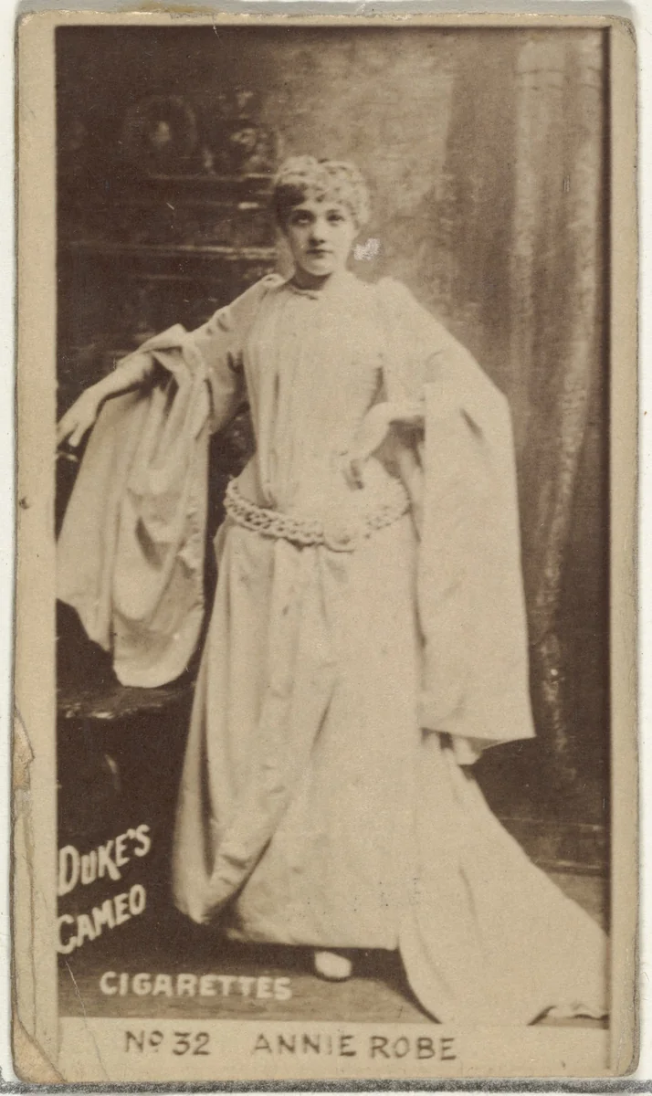 Card Number 32, Annie Robe, from the Actors and Actresses series (N145-4) issued by Duke Sons & Co. to promote Cameo Cigarettes by W. Duke, Sons & Co., photograph, 1880-1889