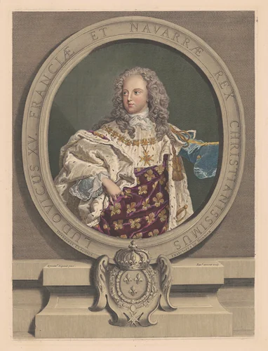 Louis XV by Pierre Drevet, print