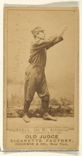 Purcell, 1st Base, Philadelphia Athletics, from the Old Judge series (N172) for Old Judge Cigarettes by Goodwin & Company, photograph, 1888