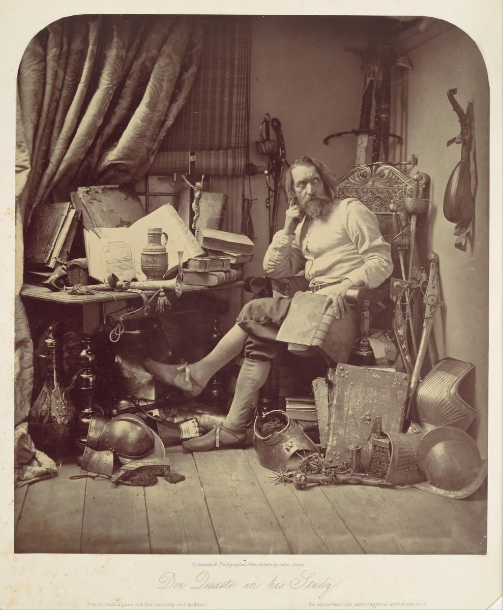 Don Quixote in His Study by William Frederick Lake Price, photograph, 1857