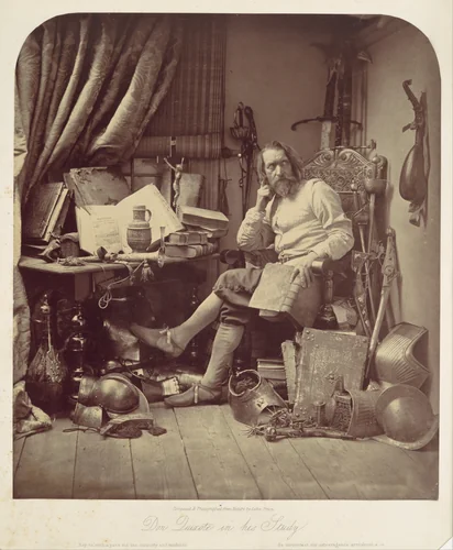 Don Quixote in His Study by William Frederick Lake Price, photograph, 1857