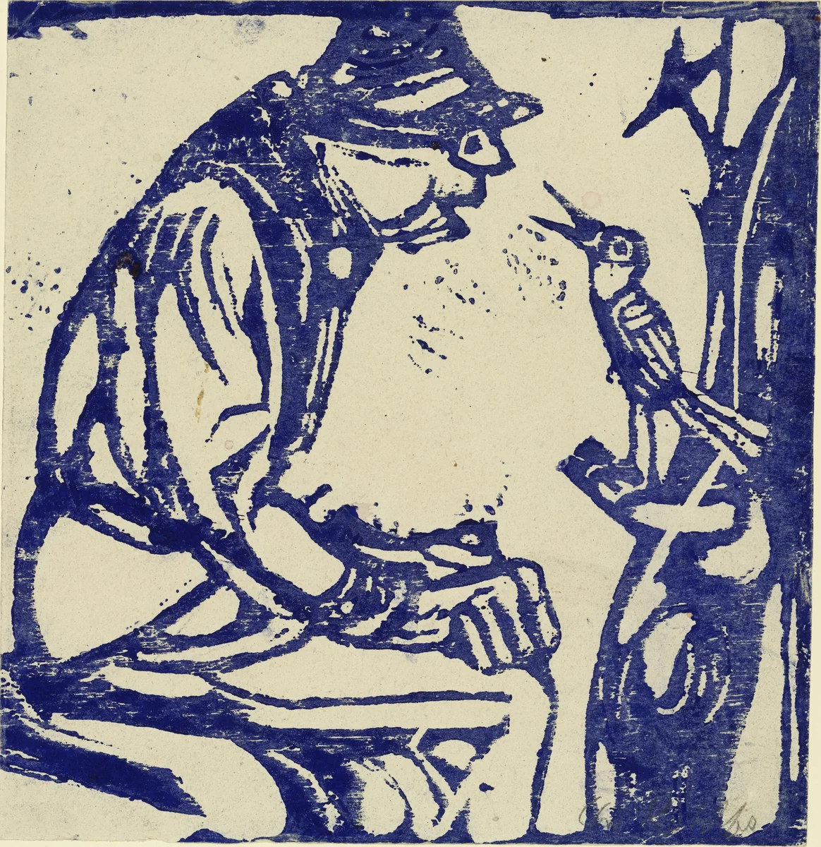 Song Bird (Singvogel) by Christian Rohlfs, print, 1912