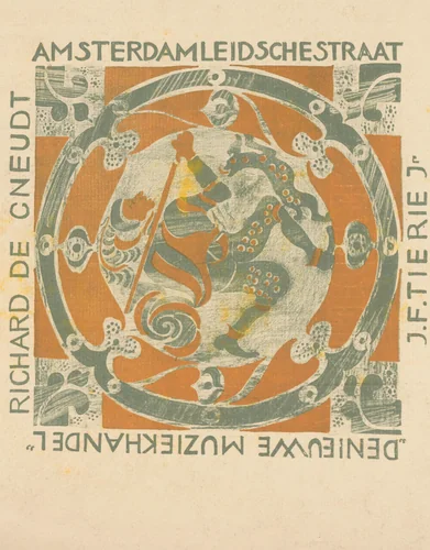 Omslag van muziekstuk 't Koningskind by Carel Adolph Lion Cachet, print, 1909