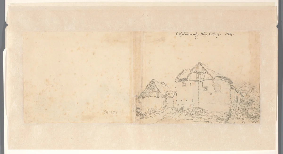 Het Riddermatig Huys te Breij by Jan de Beijer, drawing, 1738