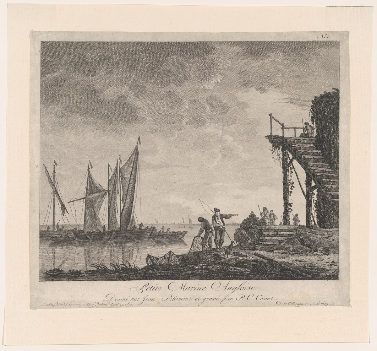 Petite Marine Angloise by Pierre-Charles Canot, print, 1761