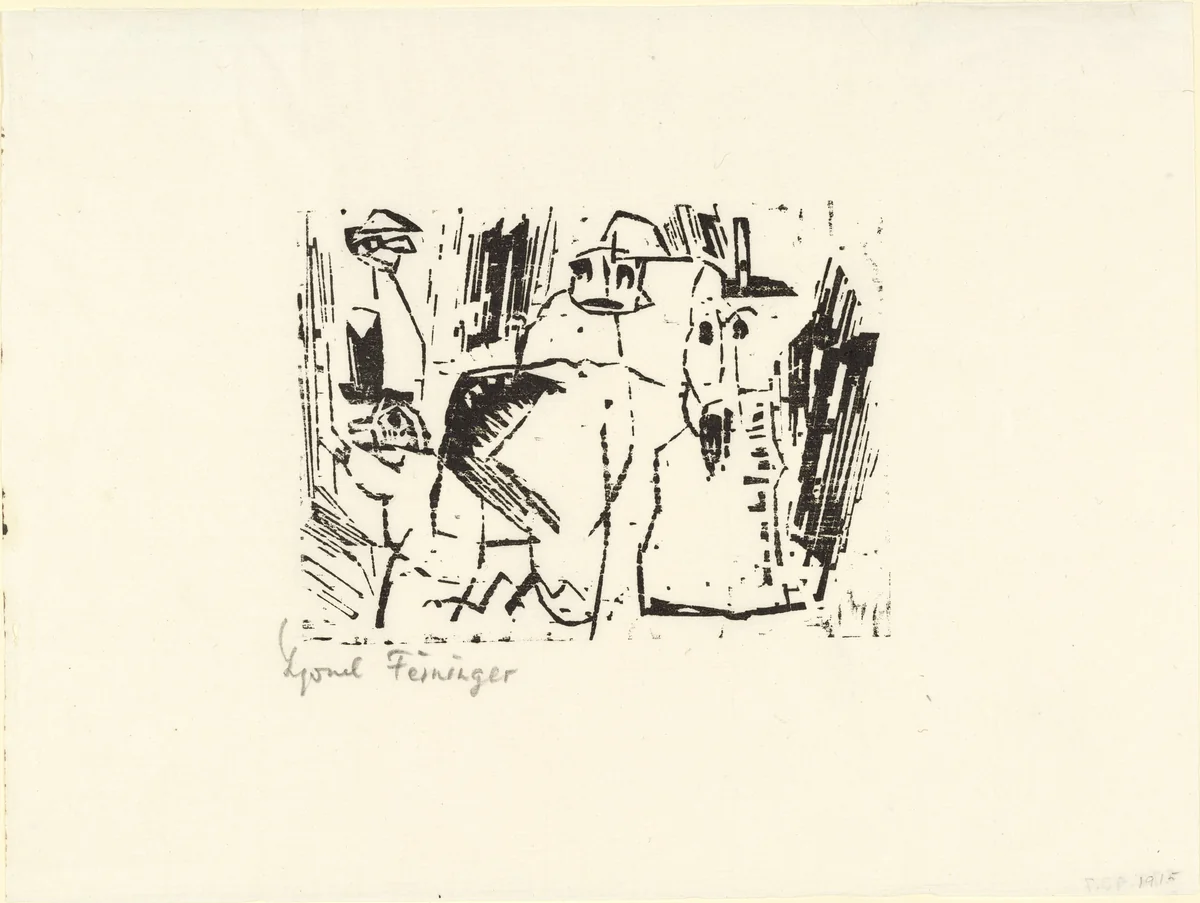 Ghosts from Ten Woodcuts by Lyonel Feininger by Lyonel Feininger, print, 1919
