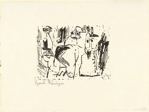 Ghosts from Ten Woodcuts by Lyonel Feininger by Lyonel Feininger, print, 1919