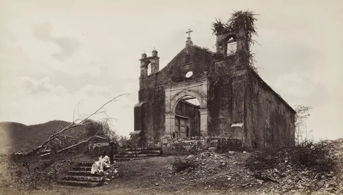 Ruins of the Church of San Miguel, Panama by Eadweard Muybridge, photograph, 1875