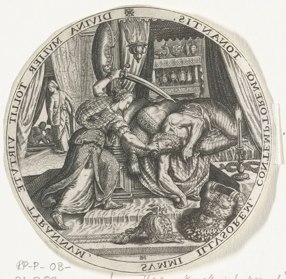 Judit en Holofernes by Johann Theodor de Bry, print, 1581-1623