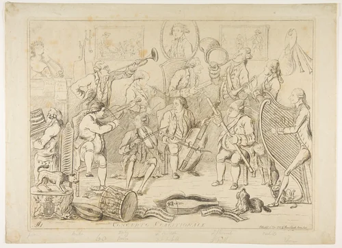 Concerto Coalitionale by James Sayers, print, 1785