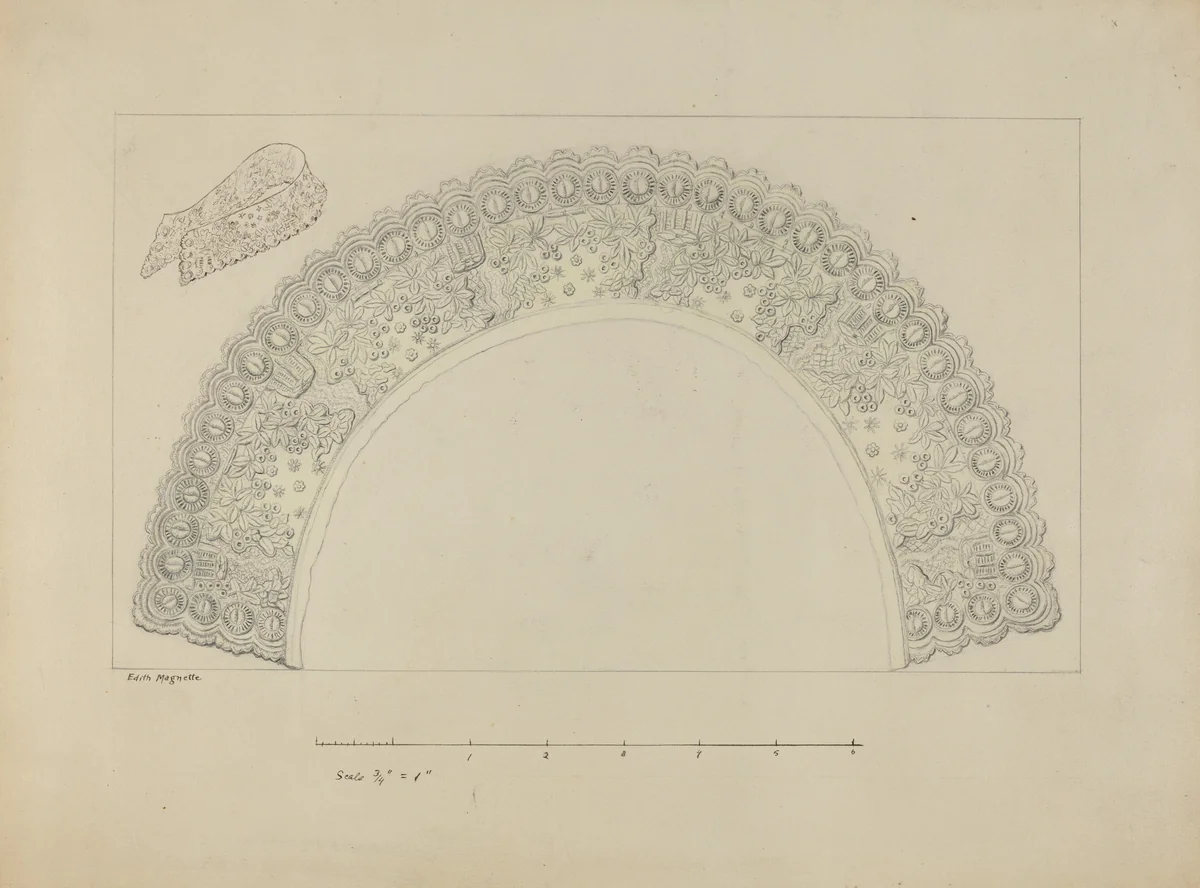 Handmade Embroidery by Edith Magnette, index of american design, 1936