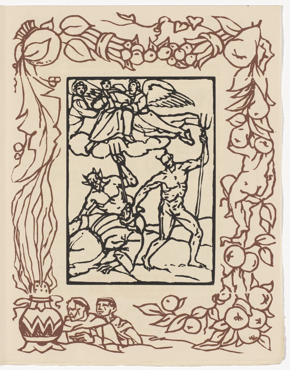 Plate (page 269) from Les Petites Fleurs de St. François (The Little Flowers of St. Francis) by Émile Bernard, illustrated book, 1928