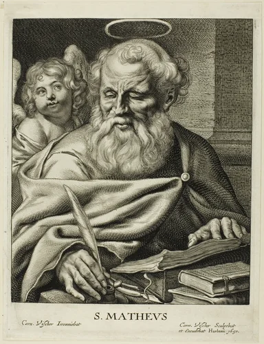 Saint Matthew, from The Four Evangelists by Cornelis Visscher, print, 1650