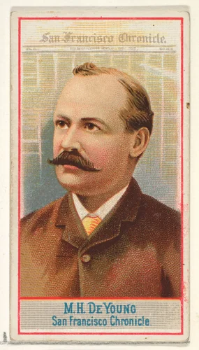 M.H. de Young, San Francisco Chronicle, from the American Editors series (N1) for Allen & Ginter Cigarettes Brands by Allen & Ginter, print, 1887