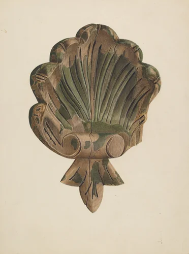Wood Carving - Shell by Joseph Ficcadenti, index of american design, 1939