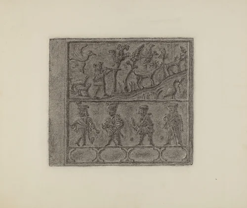 Pa. German Stove Plate by Elmer G. Anderson, index of american design, 1936