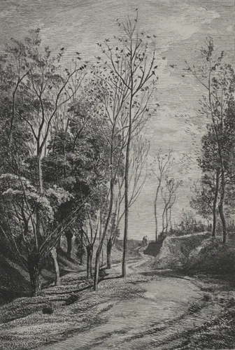 The Little Brids by Charles-François Daubigny, print, 1850