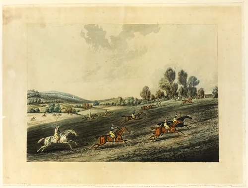 Saint Albans Grand Steeple Chase by James Pollard, print, 1817-1900