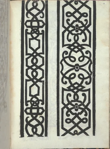 Libro quarto. De rechami per elquale se impara in diuersi modi lordine e il modo de recamare...Opera noua, page 13 (recto) by Alessandro Paganino, book, 1532