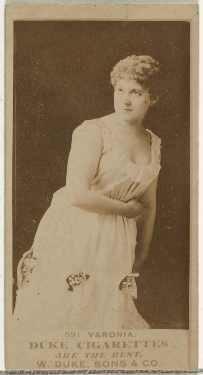 Card Number 591, Varonia, from the Actors and Actresses series (N145-7) issued by Duke Sons & Co. to promote Duke Cigarettes by W. Duke, Sons & Co., photograph, 1880-1889