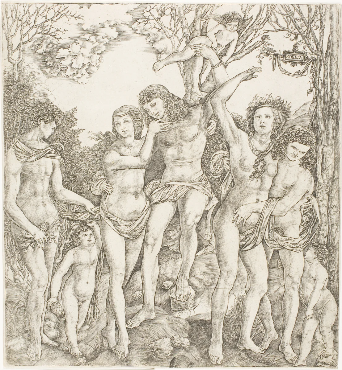 Allegory of Carnal Love by Cristofano Robetta, print, 1525-1535