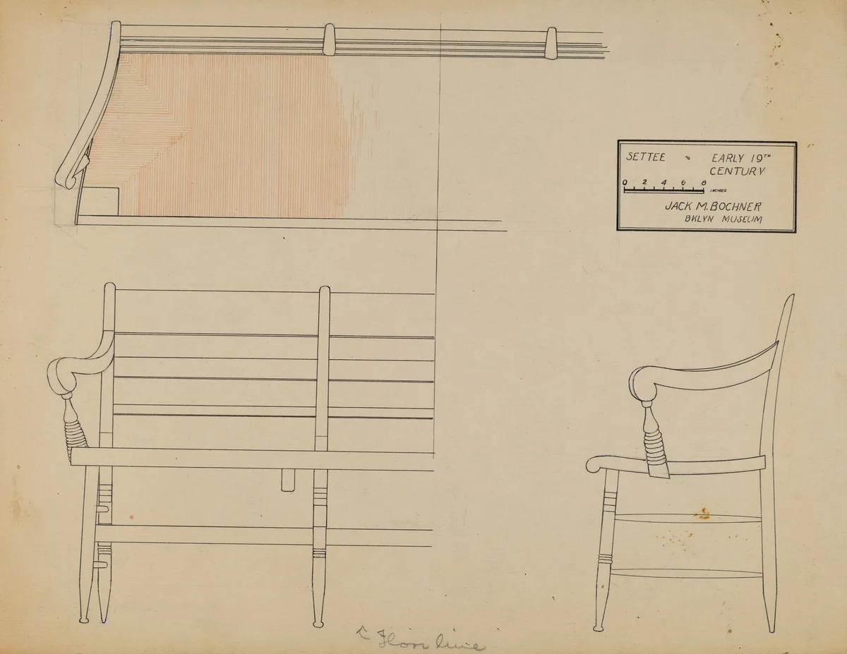 Settee by Jack Bochner, index of american design, 1936