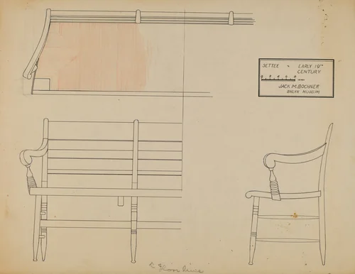 Settee by Jack Bochner, index of american design, 1936