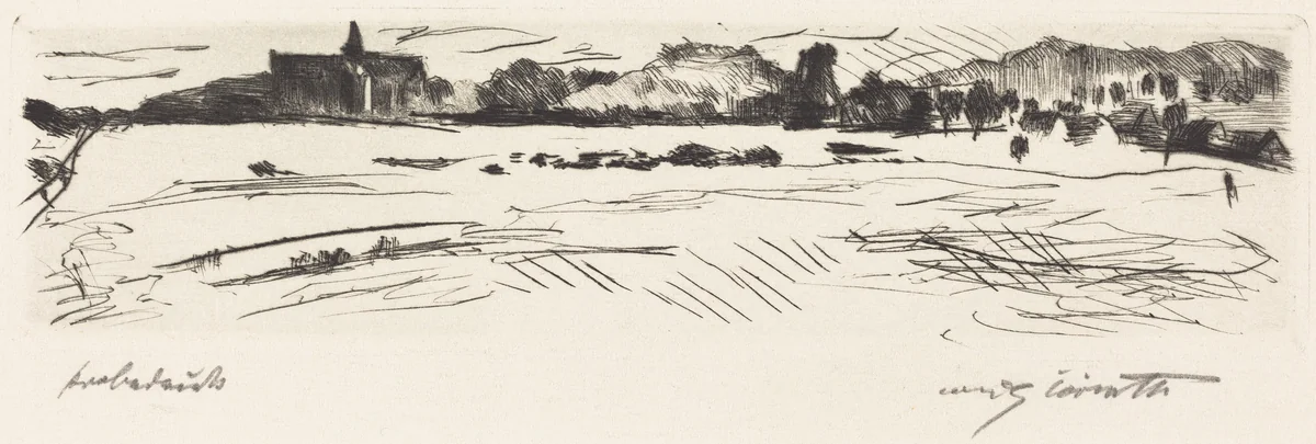 Dünenlandschaft (Landscape with Dunes) by Lovis Corinth, print, 1917