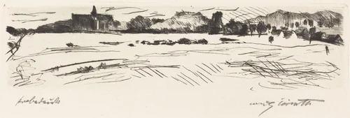 Dünenlandschaft (Landscape with Dunes) by Lovis Corinth, print, 1917