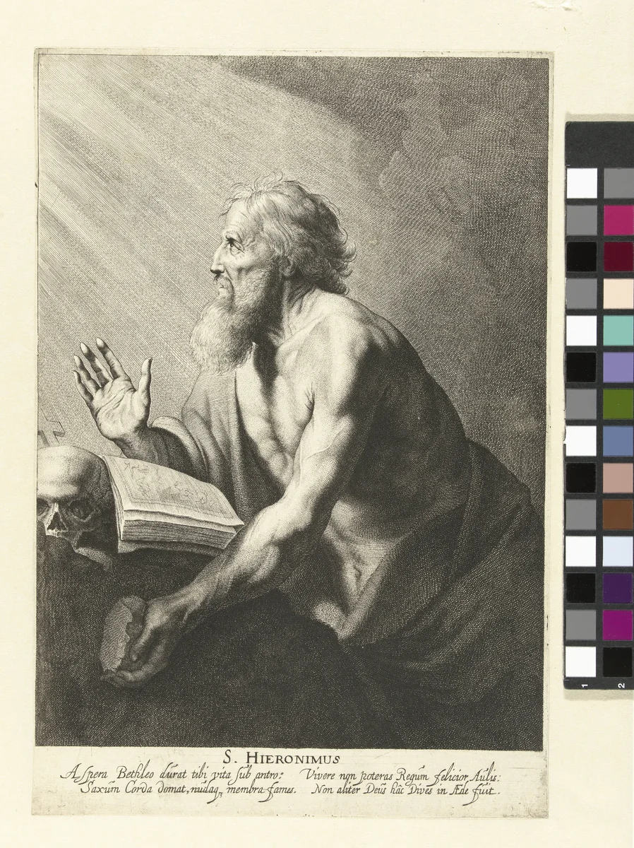 Heilige Hieronymus by Pieter Fransz de Grebber, print, 1610-1655