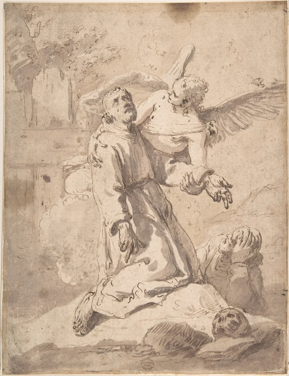 Saint Francis by anonymous, drawing, 1600-1800
