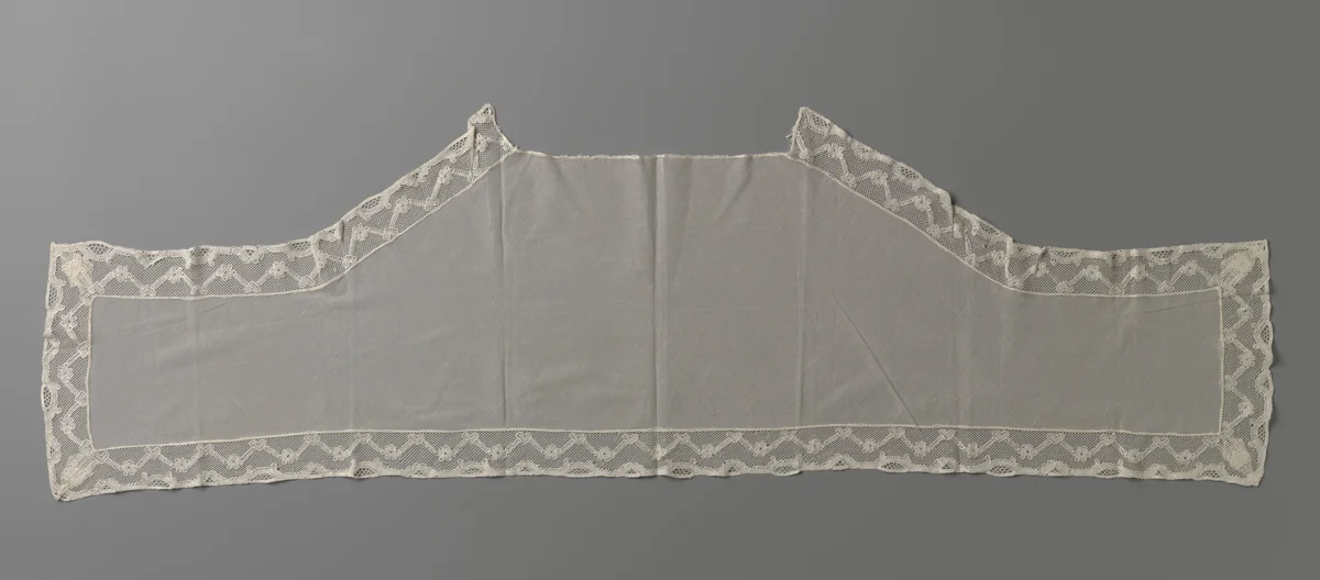 Shawlkraag met rand van kloskant met zigzaglijn by anonymous, textile, 1900-1924