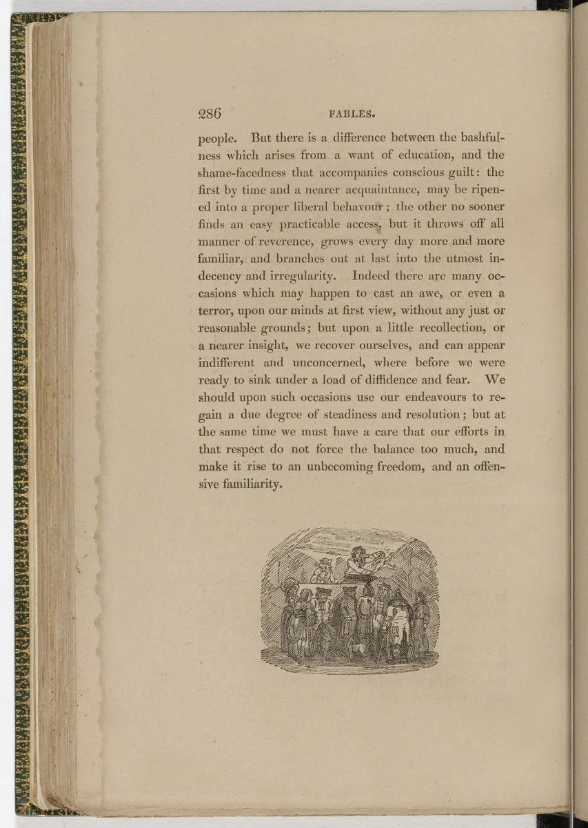 Tailpiece (page 286) from The Fables of Aesop by Thomas Bewick, illustrated book, 1818