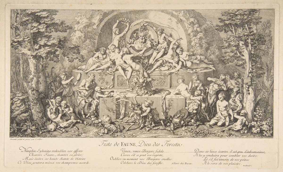 The Feast of the Faun by Claude Gillot, print, 1685-1722