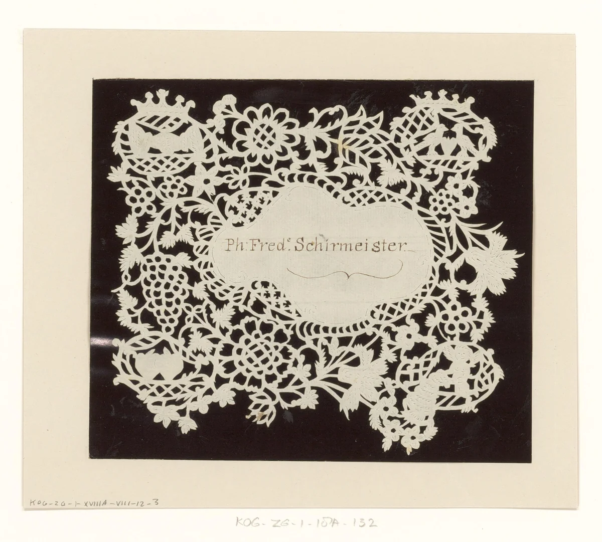 Huwelijksknipsel voor Ph. Fredc. Schirmeister by anonymous, other, 1750-1849
