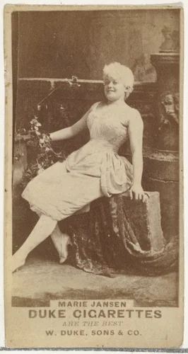 Marie Jansen, from the Actors and Actresses series (N145-7) issued by Duke Sons & Co. to promote Duke Cigarettes by W. Duke, Sons & Co., photograph, 1880-1889