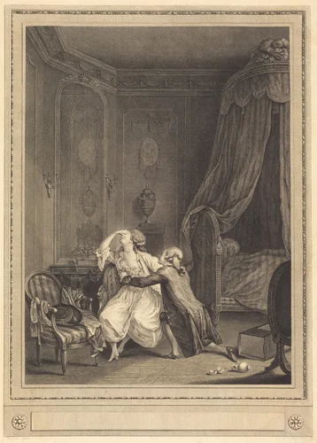 Le repentir tardif by Gerard Rene Le Vilain; Nicolas Lavreince, print, 1740-1836