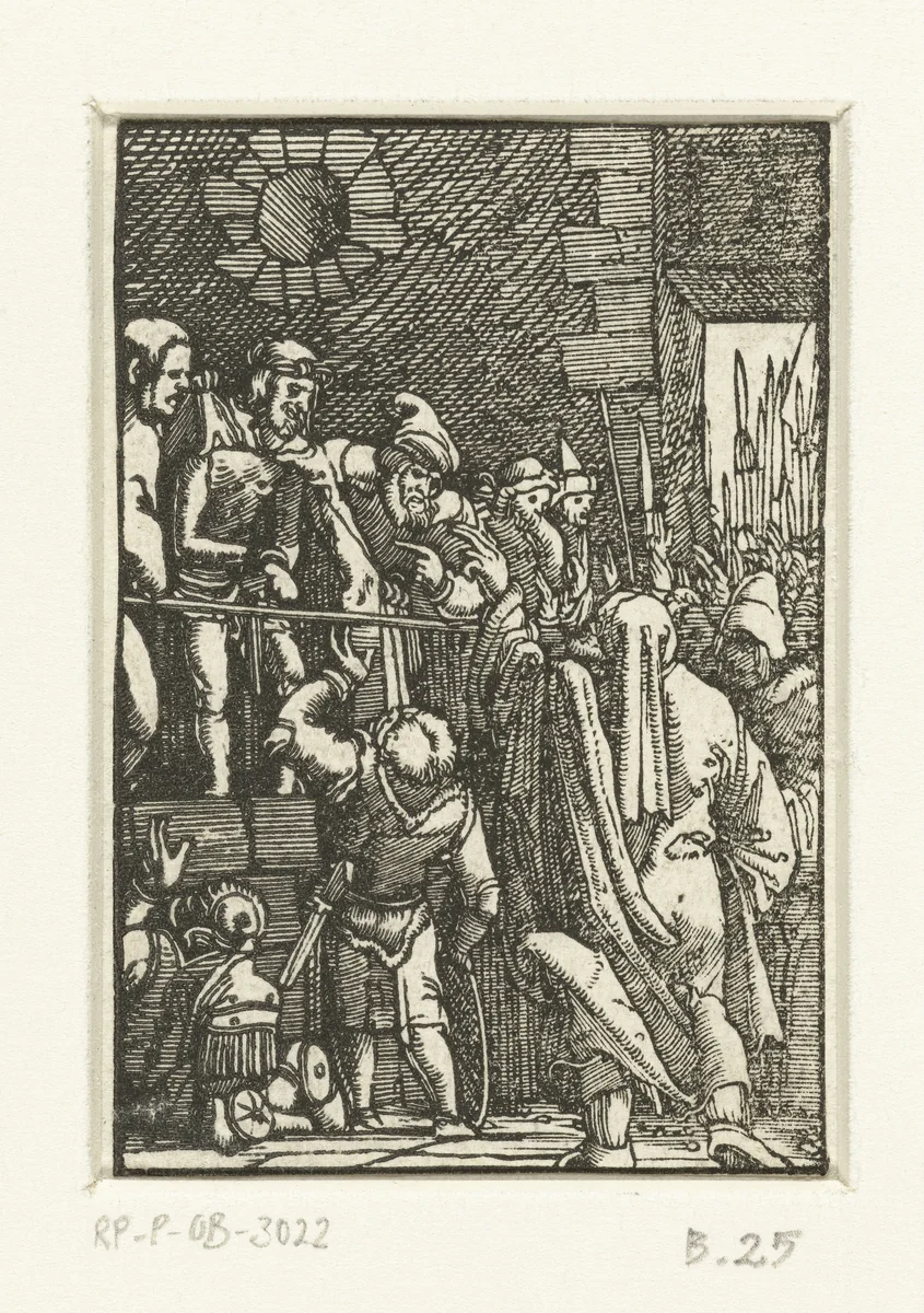 Christus aan het volk getoond (Ecce Homo) by Unknown, print, 1506-1538