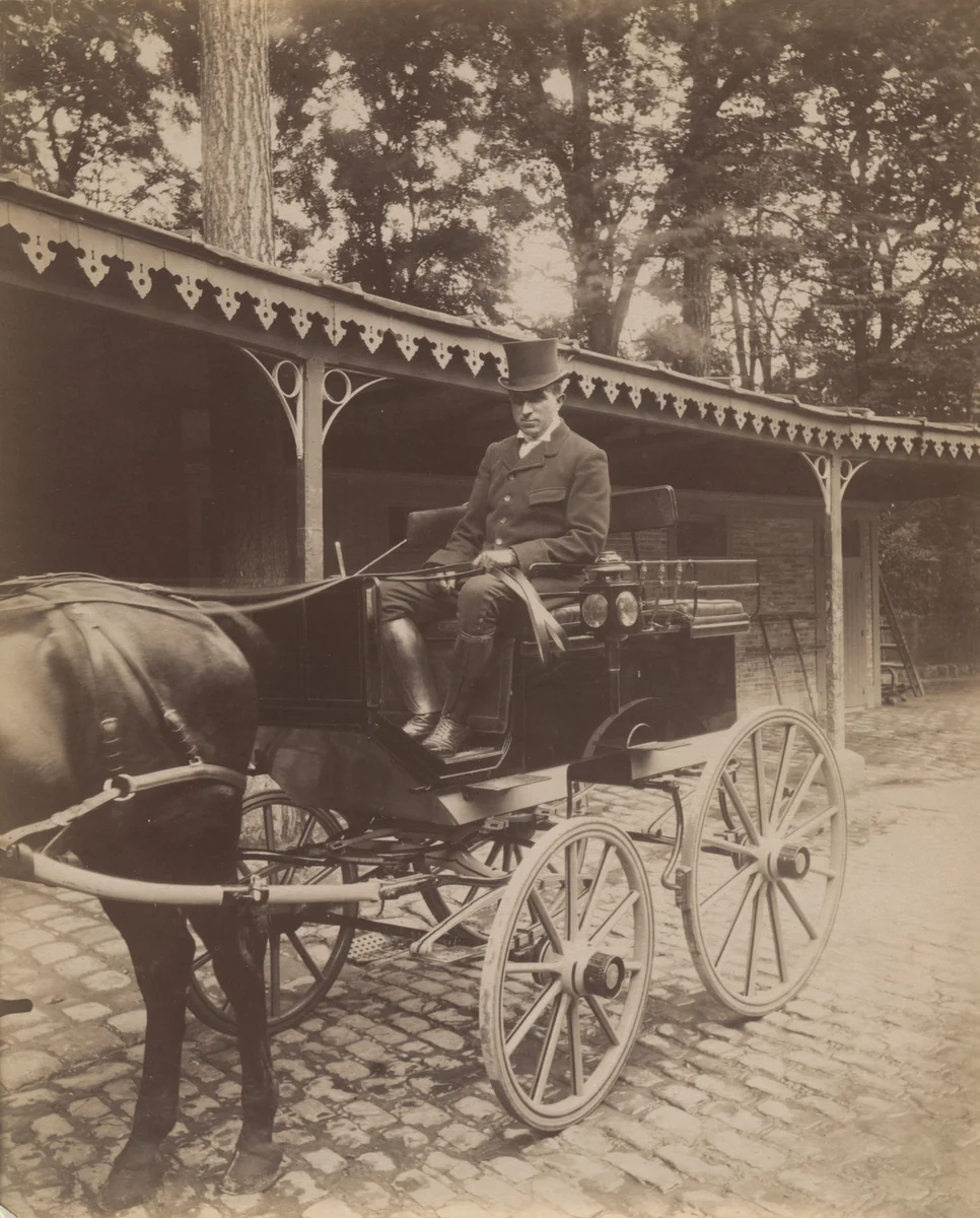 Voiture. Bois de Boulogne by Eugène Atget, photograph, 1908