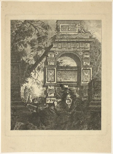 Frontispiece, plate one from Vasi Invention by Jean Laurent Legeay, print, 1768