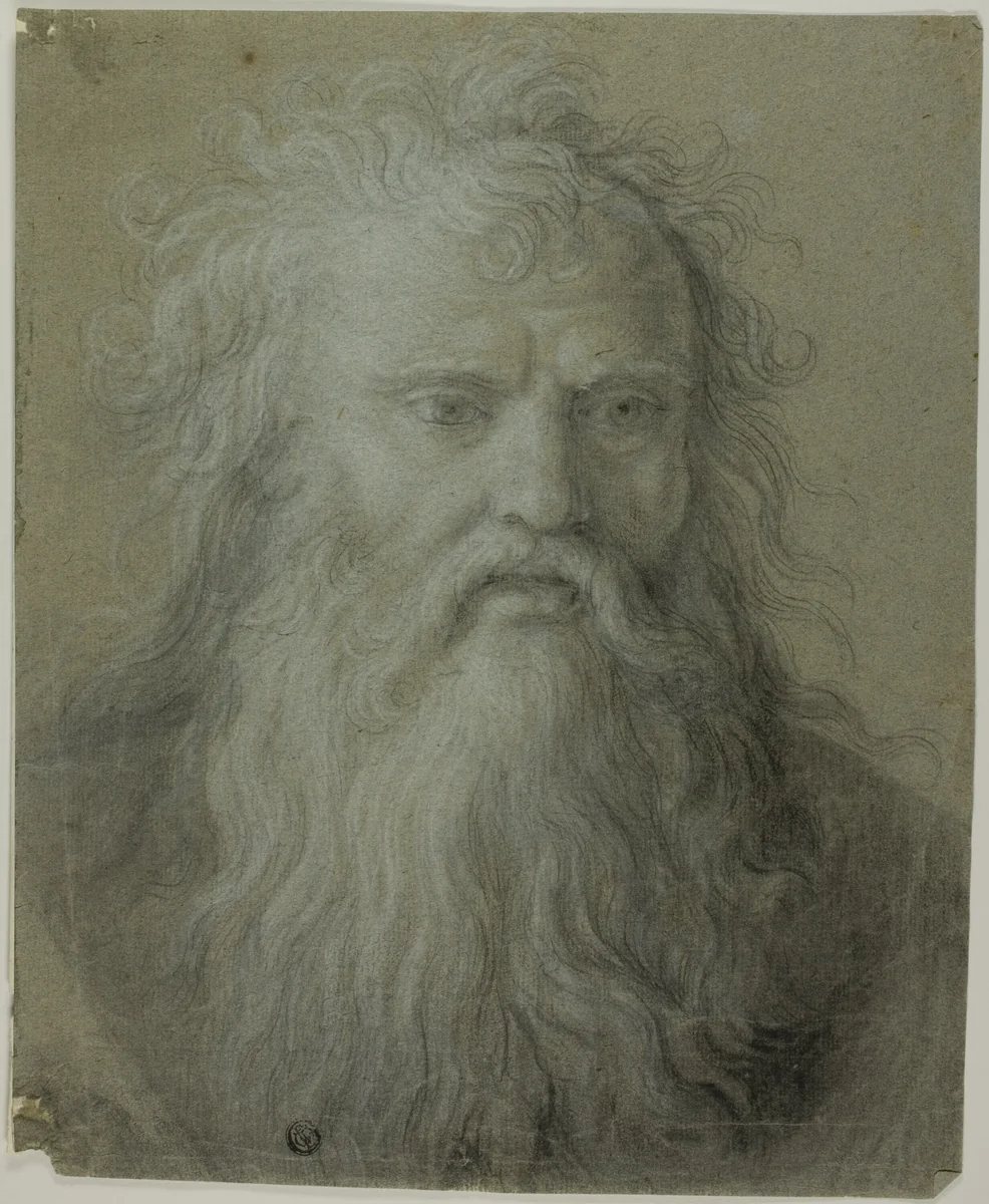 Bust of Old Bearded Man by Antonio Cavallucci, drawing, 1762-1800