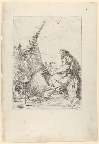 The Philosopher, from the Scherzi by Giovanni Battista Tiepolo, print, 1725-1780
