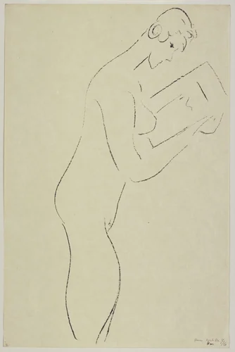 Reading, Nude in Profile (La Lecture, nu de profil) by Henri Matisse, print, 1913