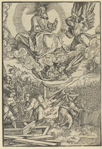 The Harvest and the Wine-Press of Blood by Hans Schäufelein, print, 1500-1540