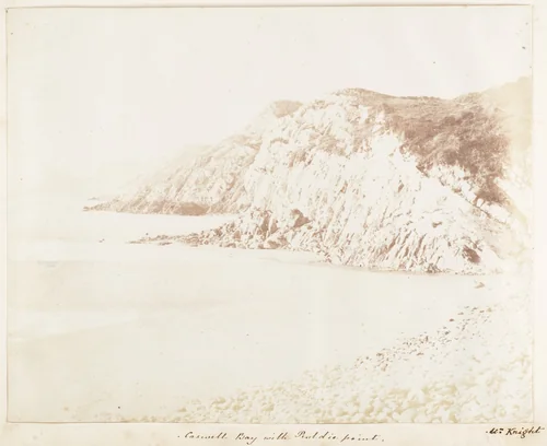 Caswell Bay with Proldie Point by James Knight, photograph, 1853-1856