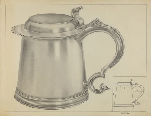 Silver Tankard by Horace Reina, index of american design, 1936