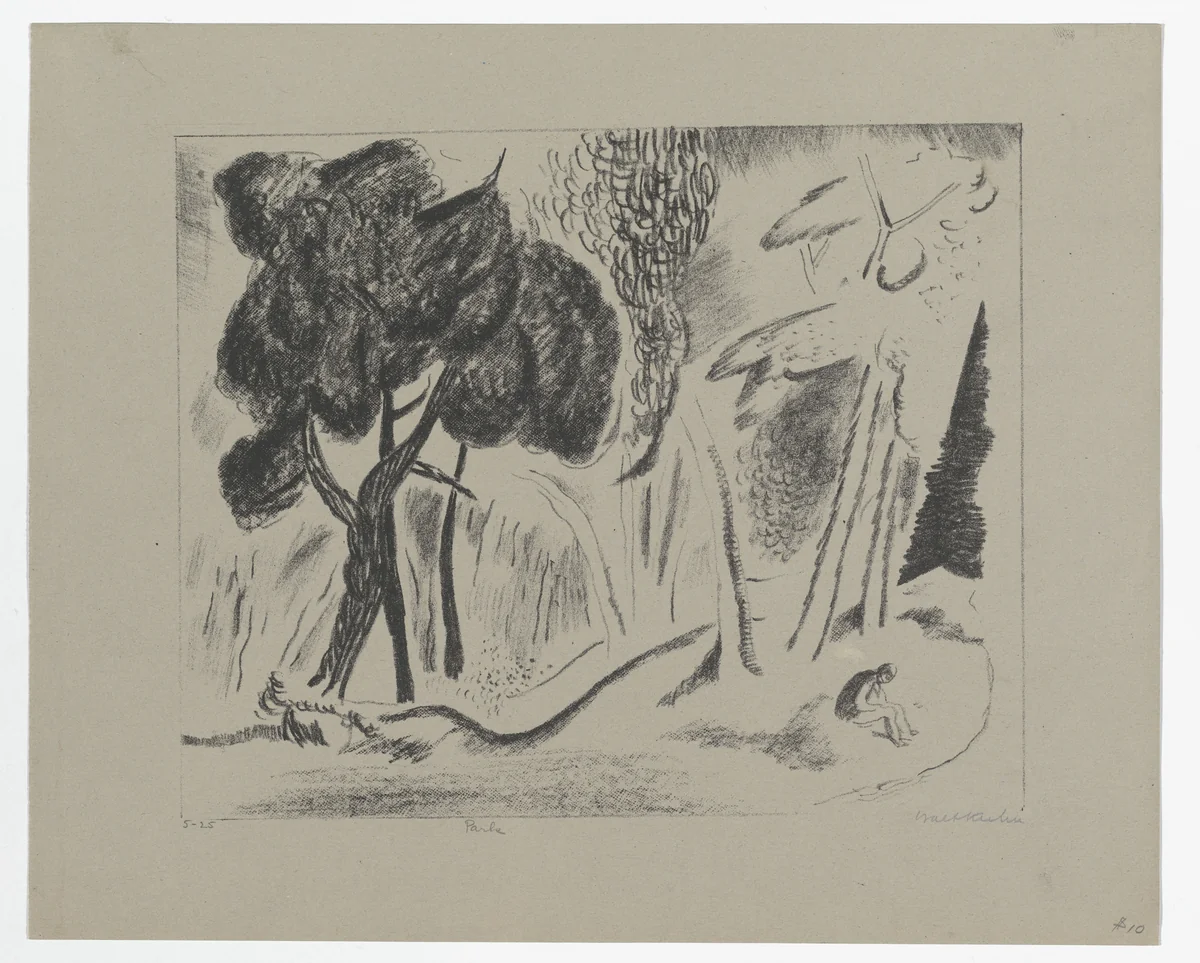 Park by Walt Kuhn, print, 1925