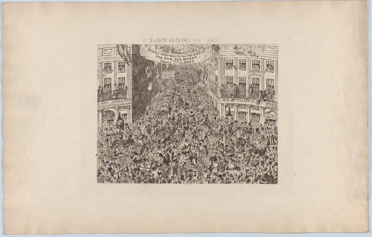 London, in 1851 by George Cruikshank, print, 1851