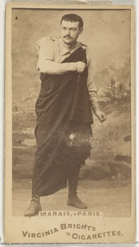 Marais, Paris, from the Actors and Actresses series (N45, Type 1) for Virginia Brights Cigarettes by Allen & Ginter, photograph, 1885-1891