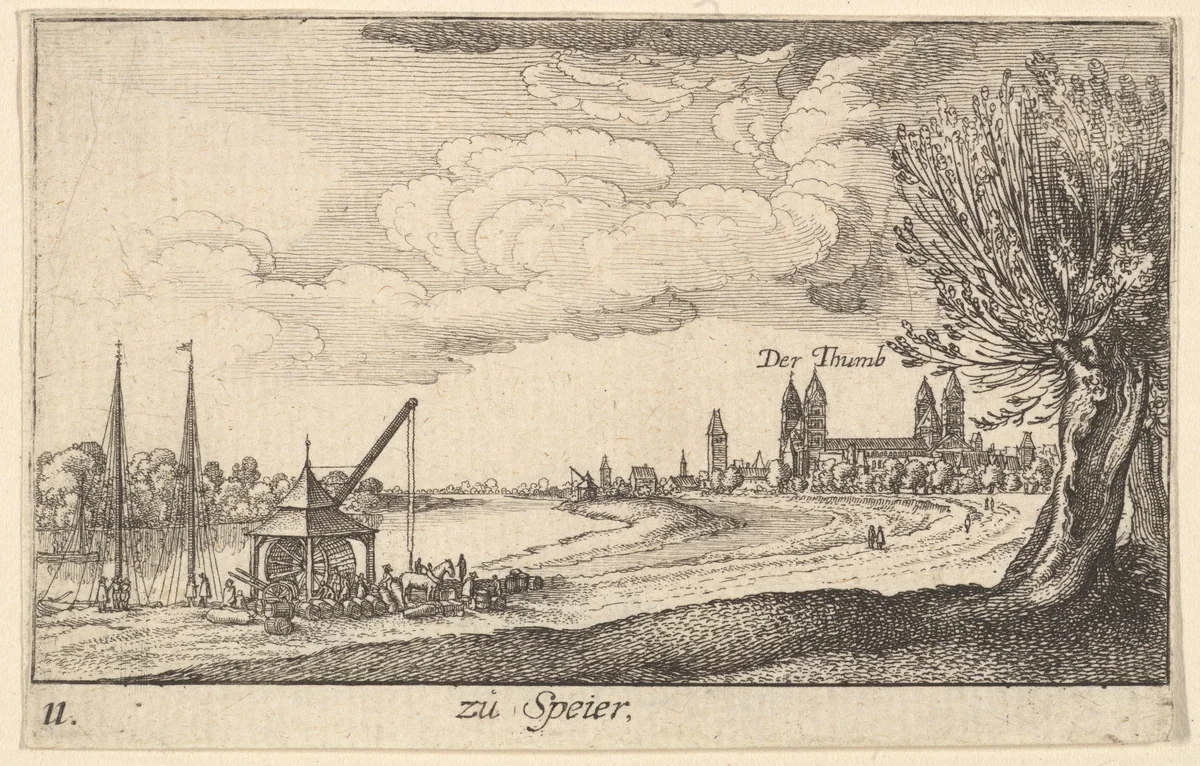 Speyer by Wenceslaus Hollar, print, 1635